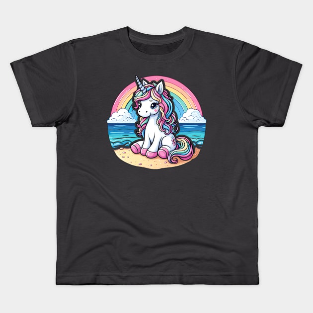 Unicorn S02 D74 Kids T-Shirt by Houerd